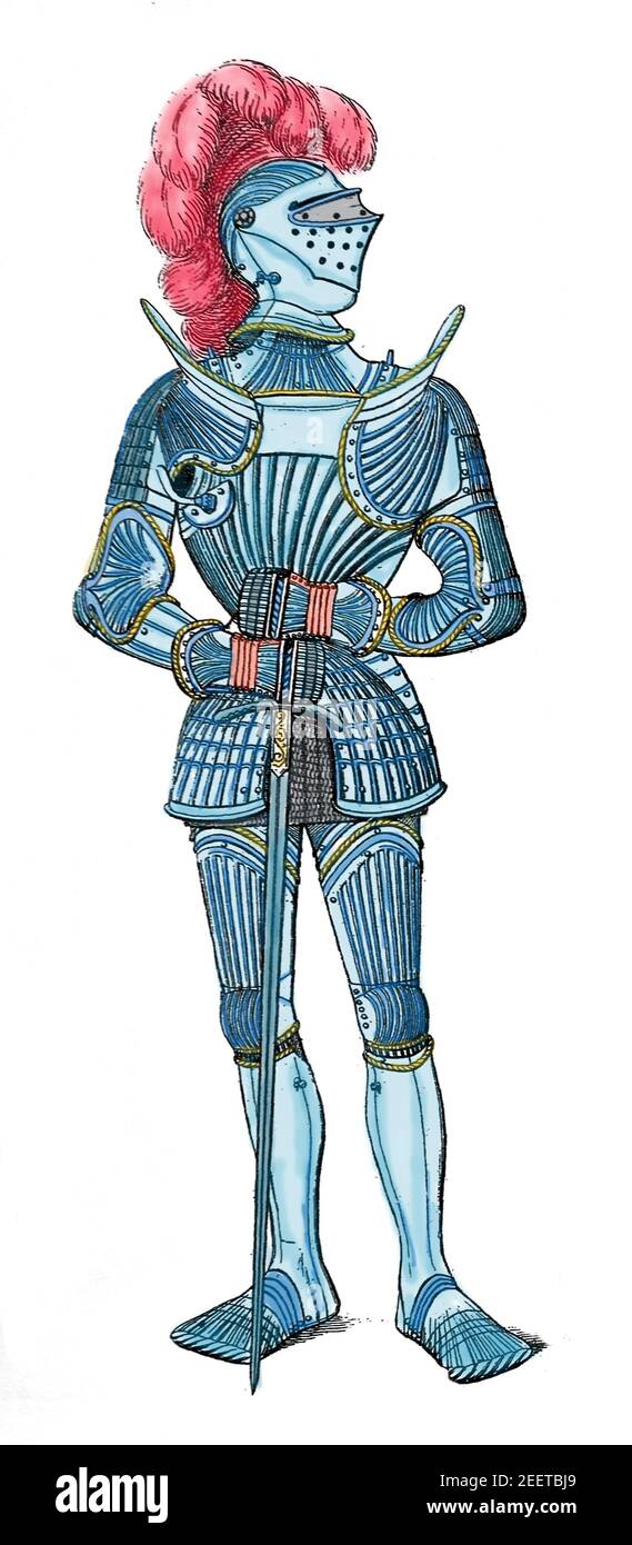 Europe. Germany. 16th century. Fluted or 'Maximilian' armor. Stock Photo