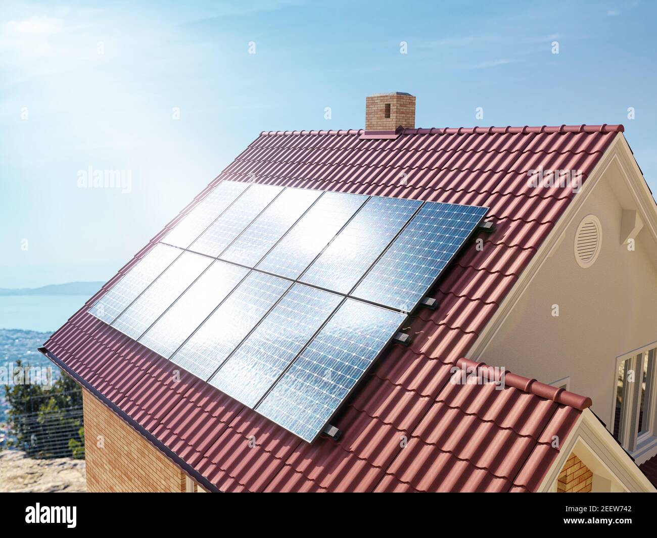 Family house roof hi-res stock photography and images - Alamy