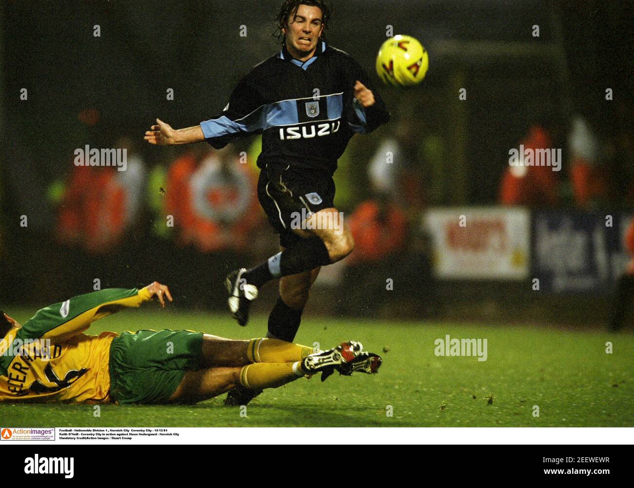 Football - Nationwide Division 1 , Norwich City Coventry City - 15/12/01  Keith O'Neill - Coventry City in action against Steen Nedergaard - Norwich  City Mandatory Credit:Action Images / Stuart Crump Stock Photo - Alamy