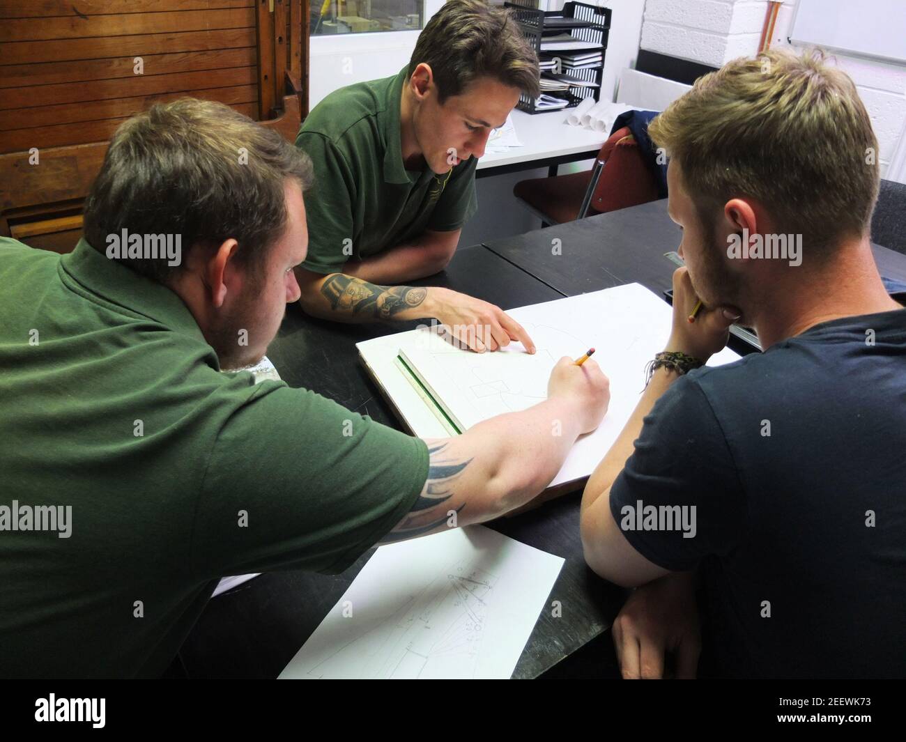 Team members planning their next project. Stock Photo
