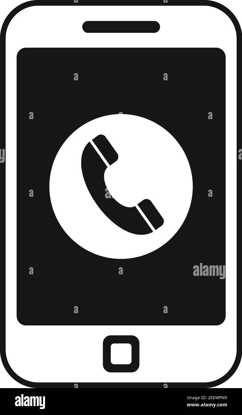 Office manager smartphone icon, simple style Stock Vector