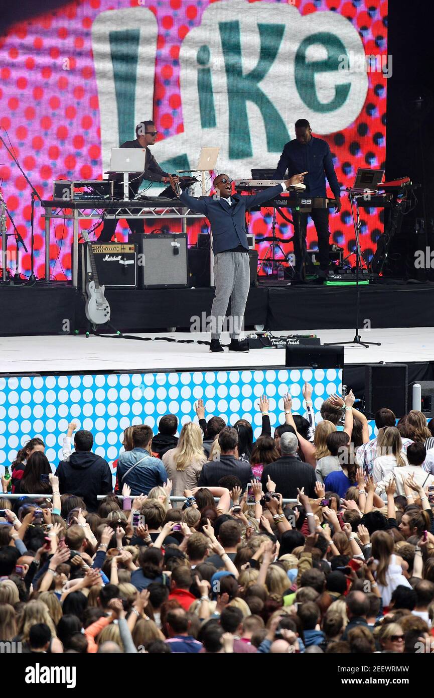 London, UK.  9th June 2013. Labrinth performs on stage at the Capital FM's Summertime Ball at Wembley Stadium, London. Stock Photo