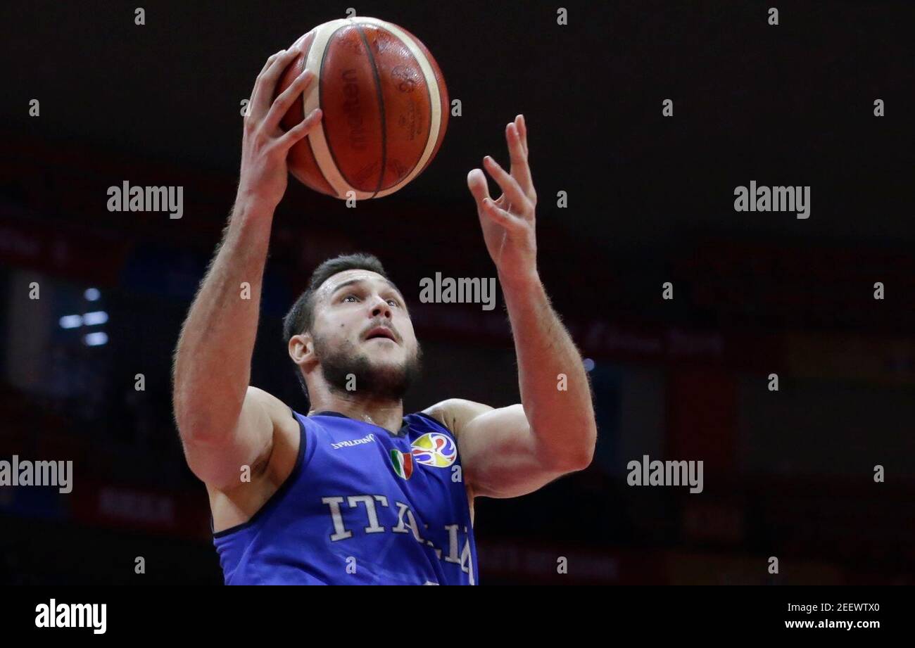 Basketball - FIBA World Cup - Second Round - Group J - Puerto Rico v Italy - Wuhan Sports Centre, Wuhan, China - September 8, 2019  Italy's Danilo Gallinari in action REUTERS/Jason Lee Stock Photo