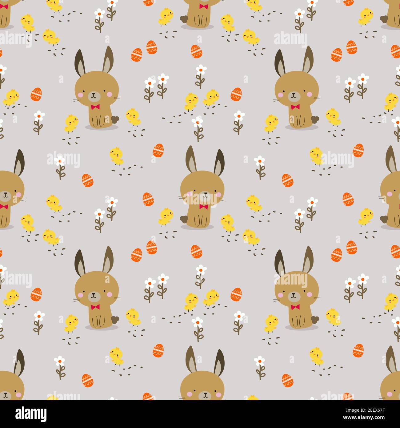 lovely bunny and chick seamless pattern Stock Vector Image & Art - Alamy