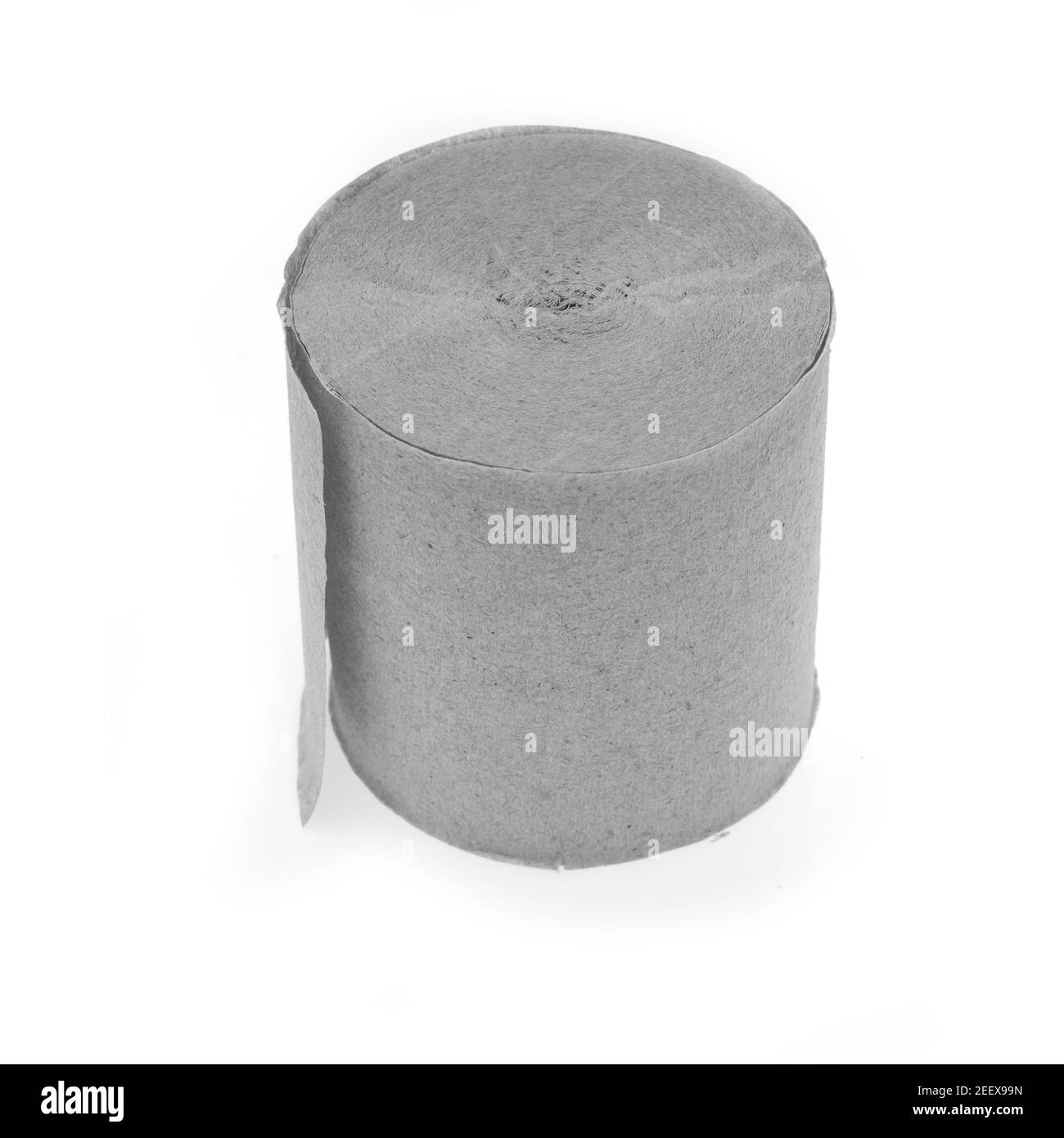 Roll of toilet paper on white background isolated Stock Photo