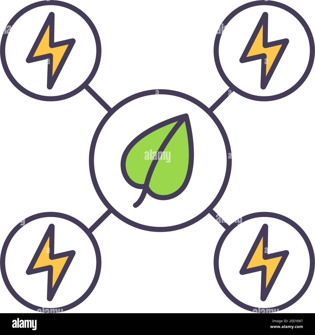 Energy deriving from biomass and biofuel RGB color icon Stock Vector ...
