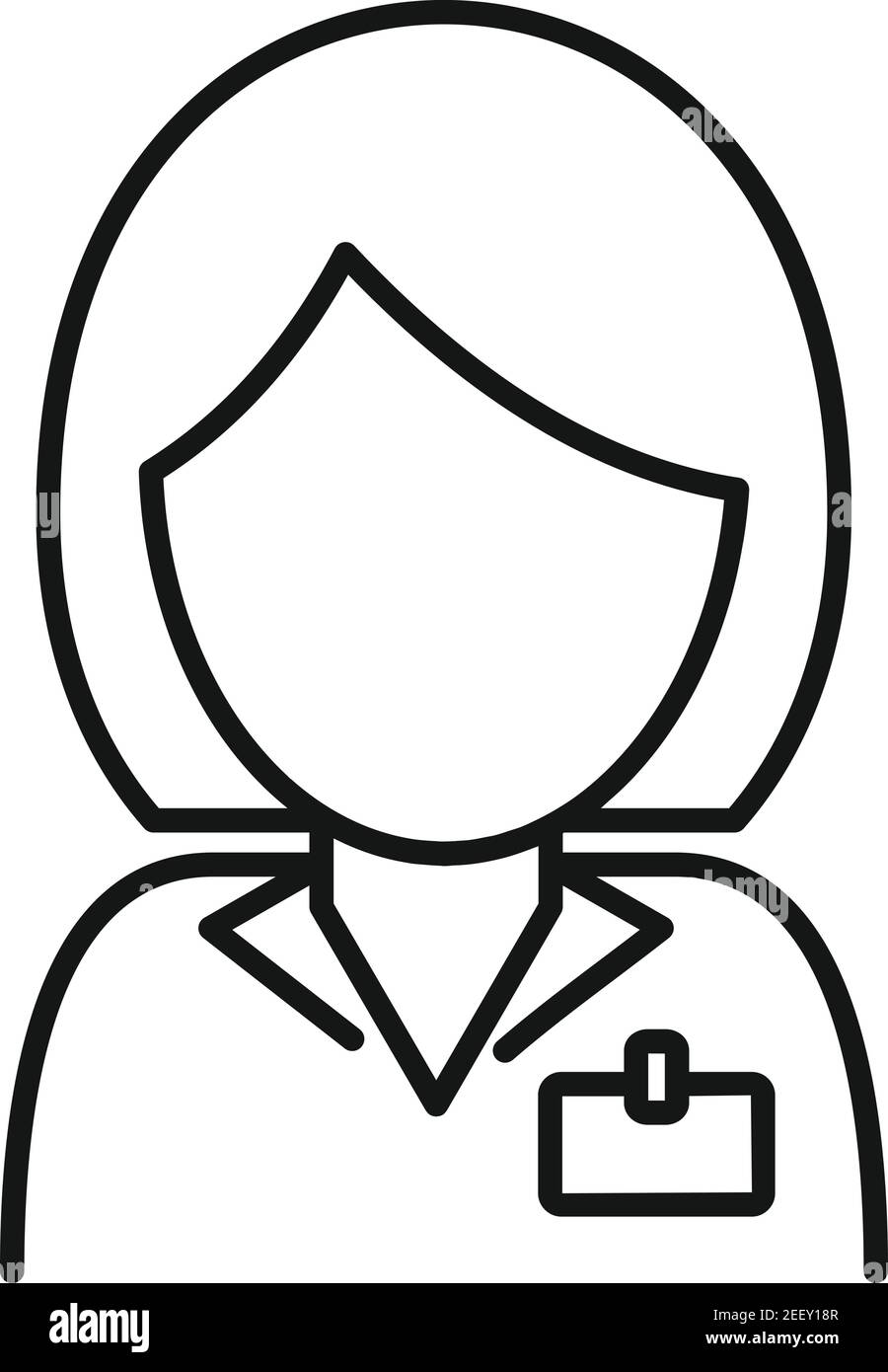 Office manager woman icon, outline style Stock Vector Image & Art - Alamy