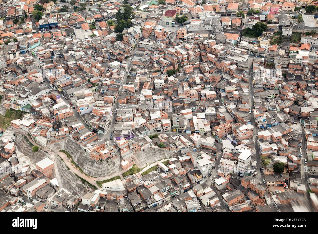 Aerial view of peripheral neighborhood at Sao Paulo Stock Photo