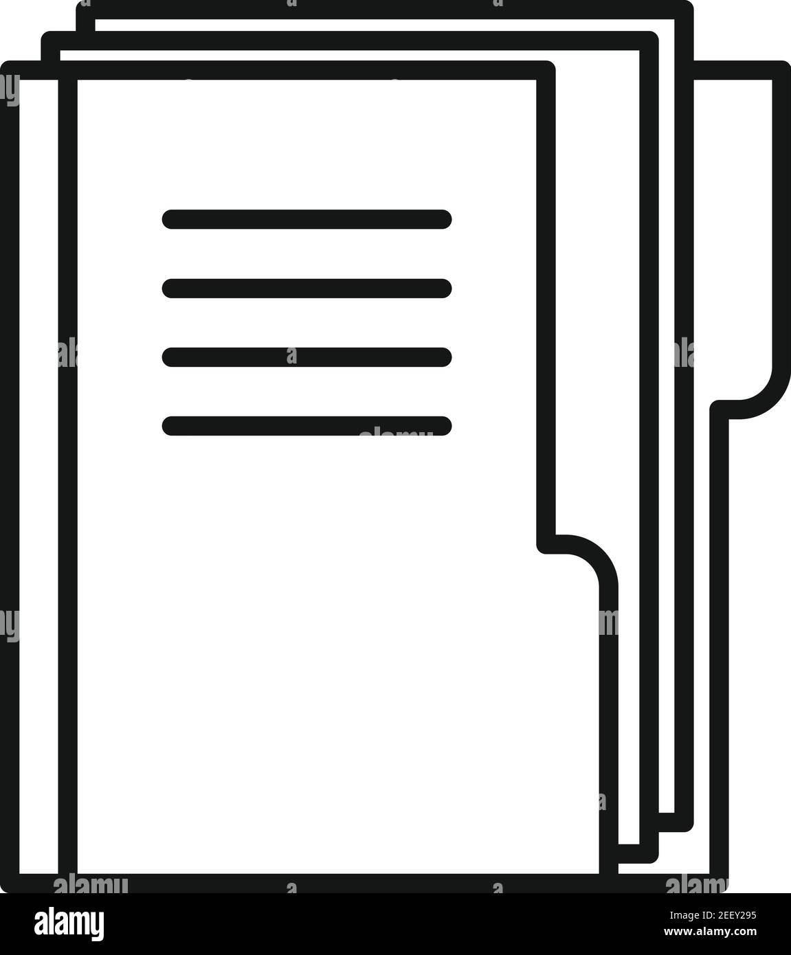 Office manager doc folder icon, outline style Stock Vector Image & Art ...