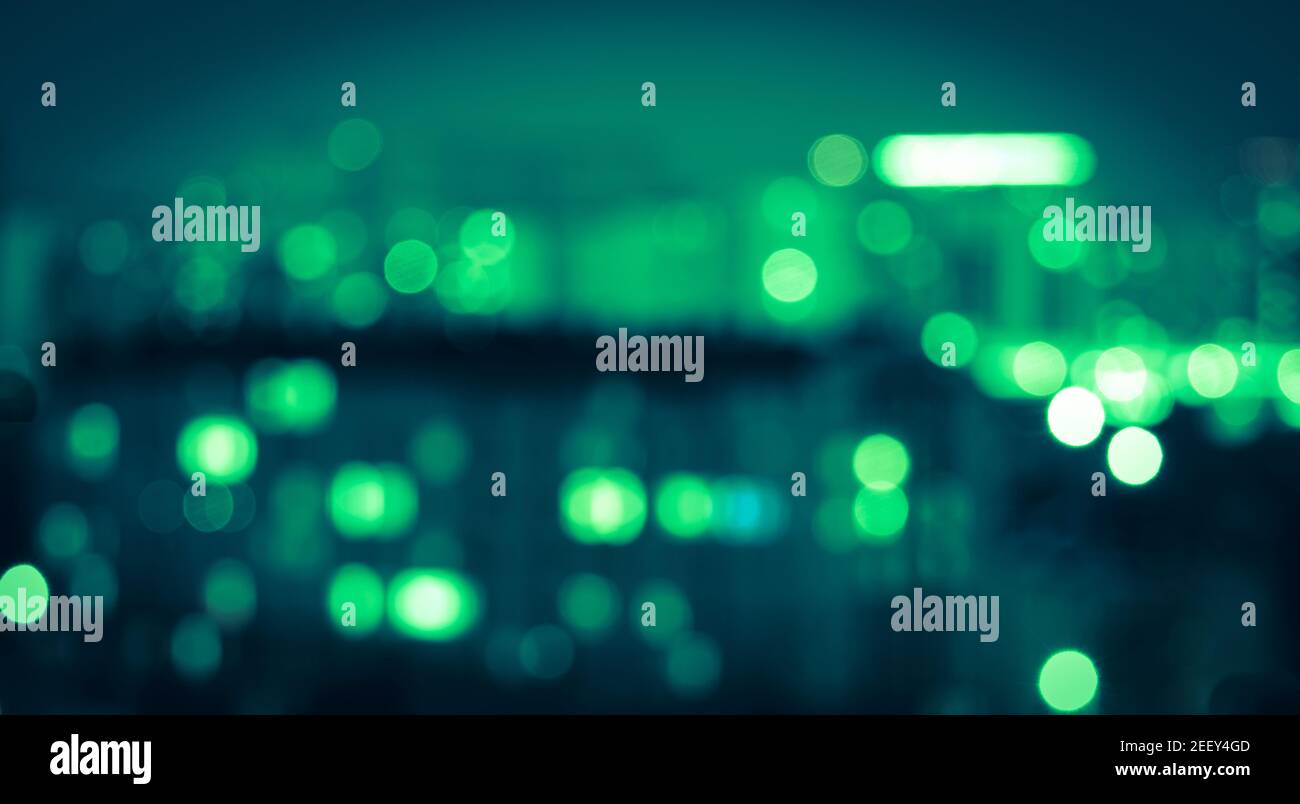 abstract bokeh defocused futuristic city Stock Photo