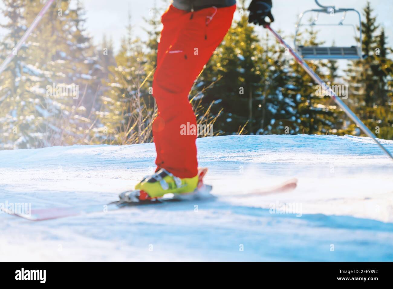 Skiers legs hi-res stock photography and images - Alamy