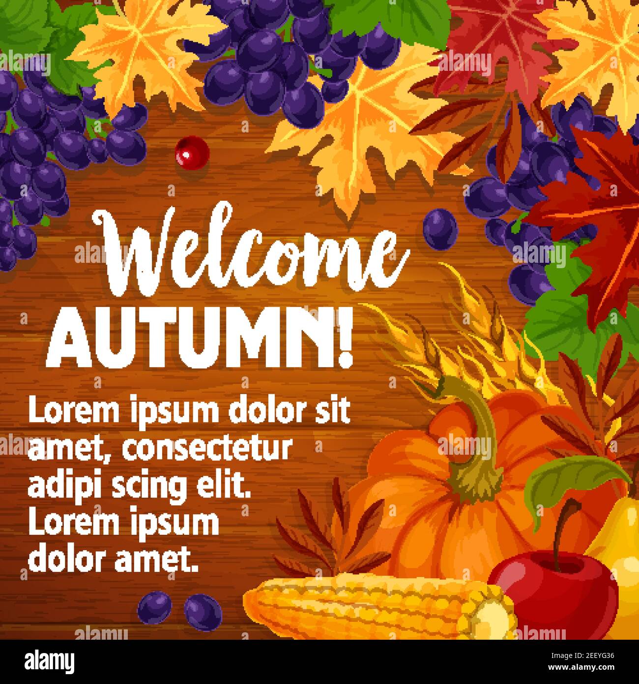 The grape and grain Stock Vector Images - Alamy