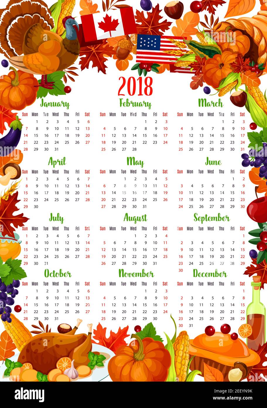 Day Thanksgiving Calendar Date Royalty-Free Images, Stock Photos & Pictures