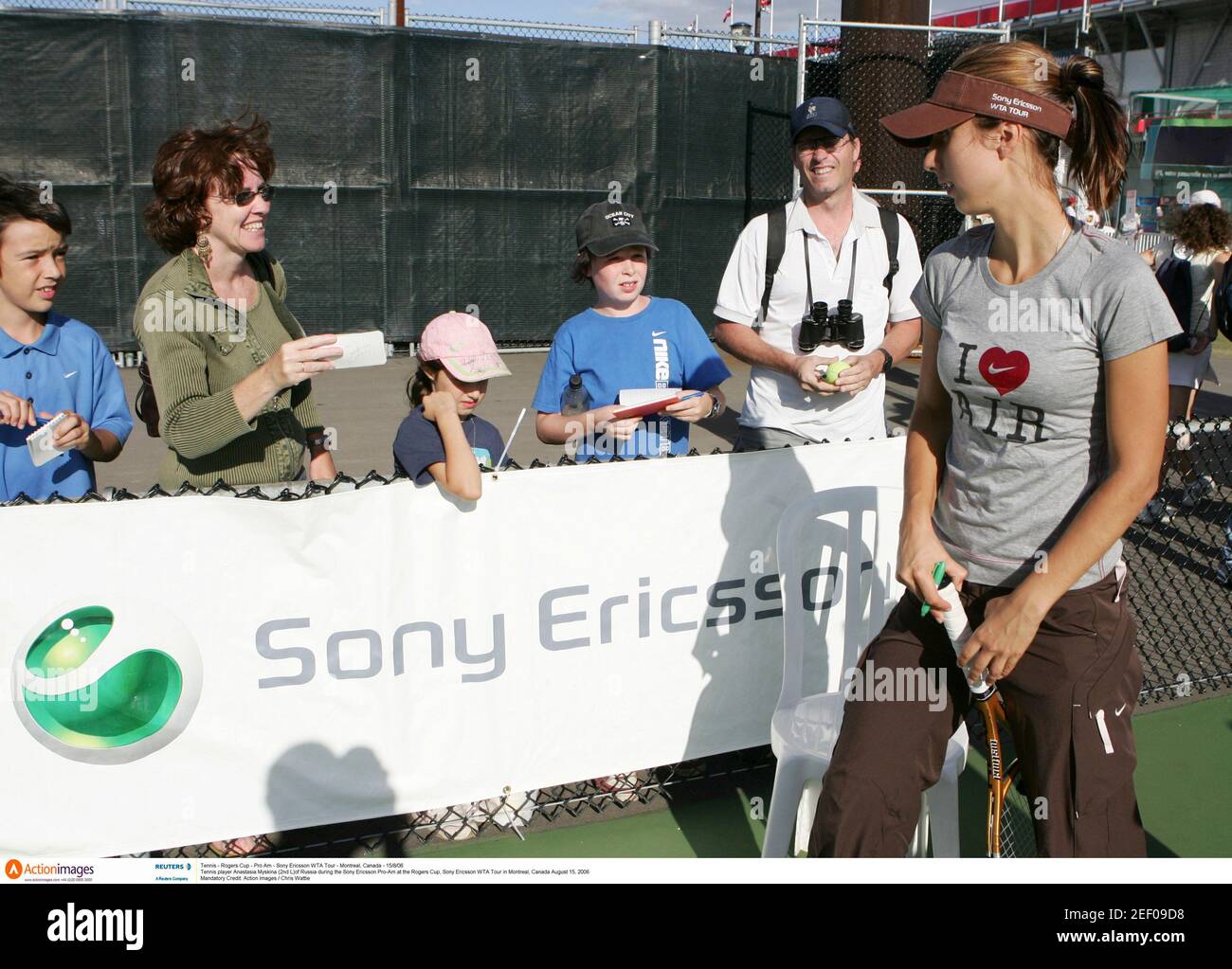 Tennis - Rogers Cup - Pro Am - Sony Ericsson WTA Tour - Montreal, Canada - 15/8/06  Tennis player Anastasia Myskina (2nd L)of Russia during the Sony Ericsson Pro-Am at the Rogers Cup, Sony Ericsson WTA Tour in Montreal, Canada August 15, 2006  Mandatory Credit: Action Images / Chris Wattie Stock Photo