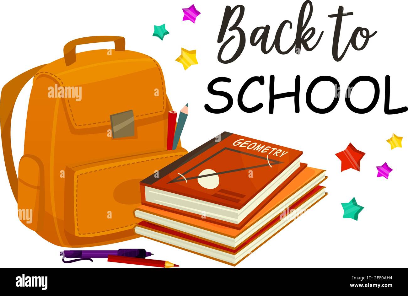 Vector school backpack. Back to school. Schoolbag and rucksack