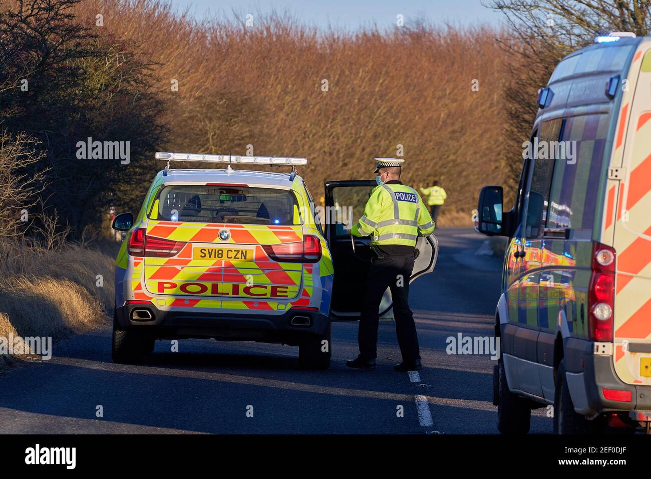 A950 Mintlaw to Longside Road, near Harbro premises, Aberdeenshire, UK