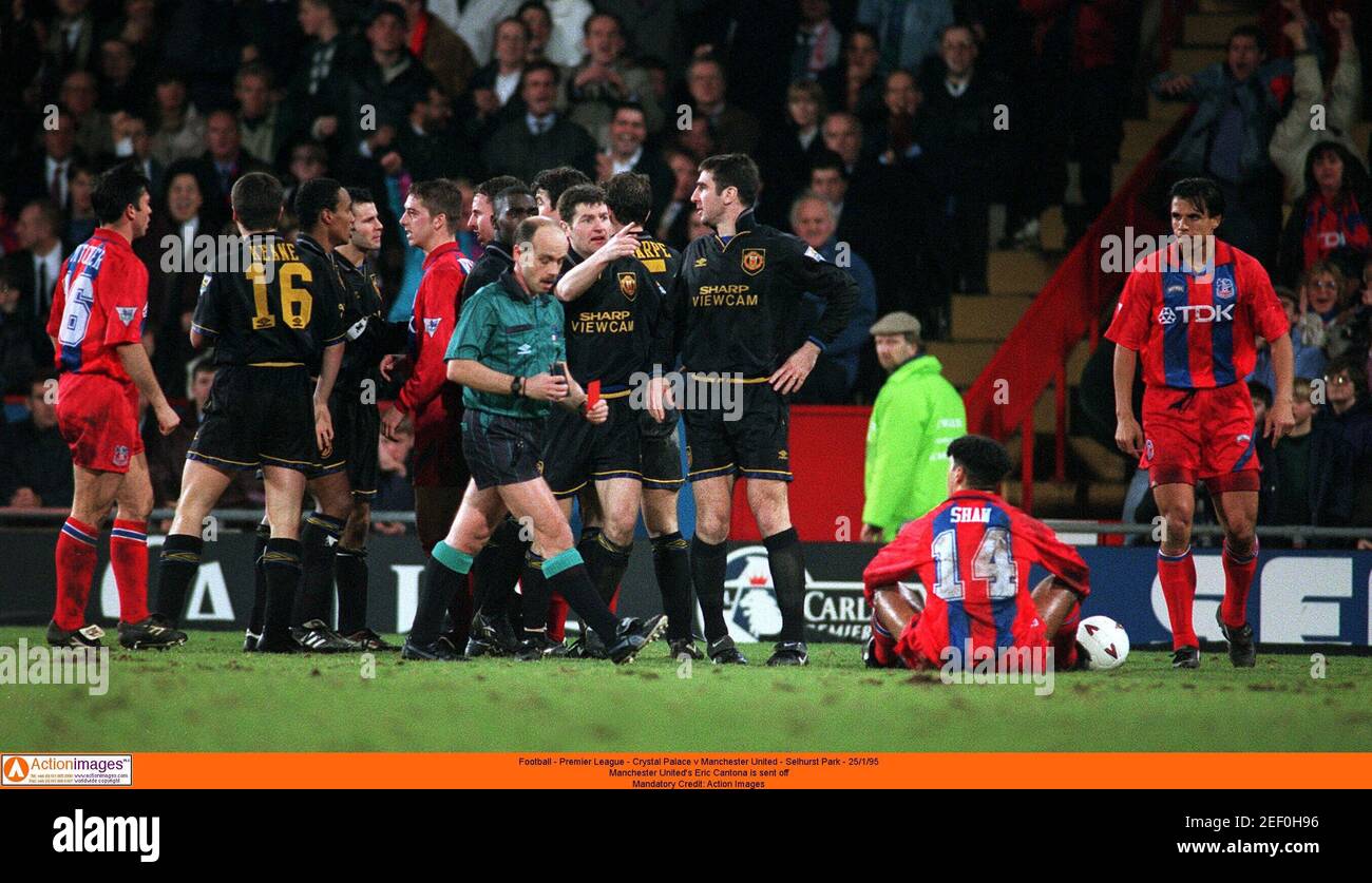 Eric cantona sent off manchester hi-res stock photography and images - Alamy