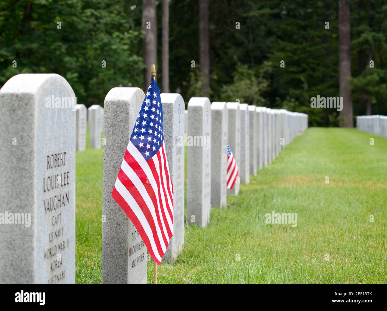 Mount Tahoma National Cemetery in Maple Valley, WA. Stock Photo