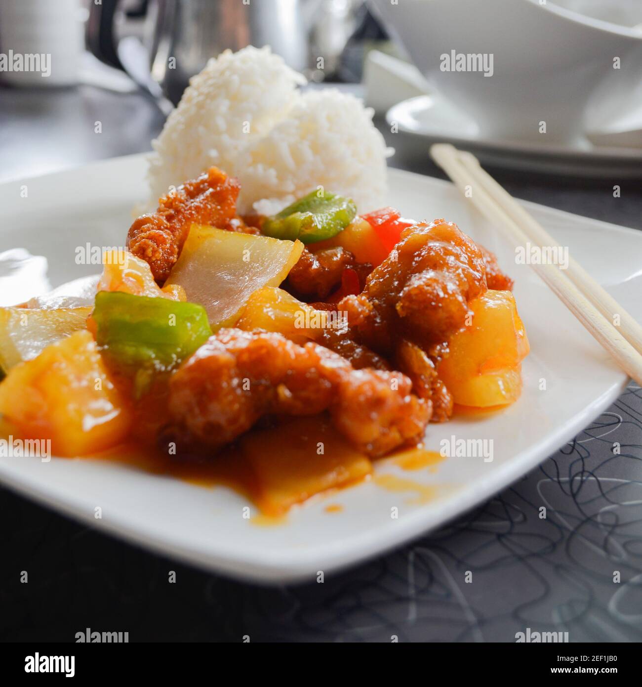 Food photography, Sweet and Sour chicken, Chinese food Stock Photo Alamy