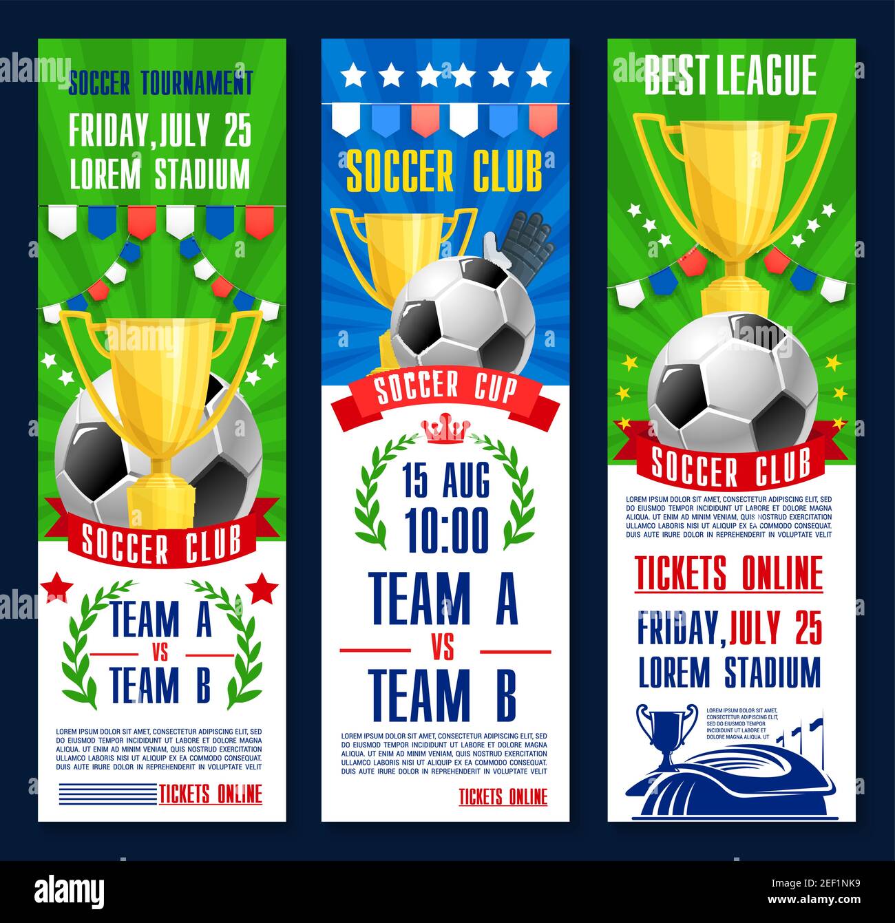 Poster for soccer football championship cup Vector Image