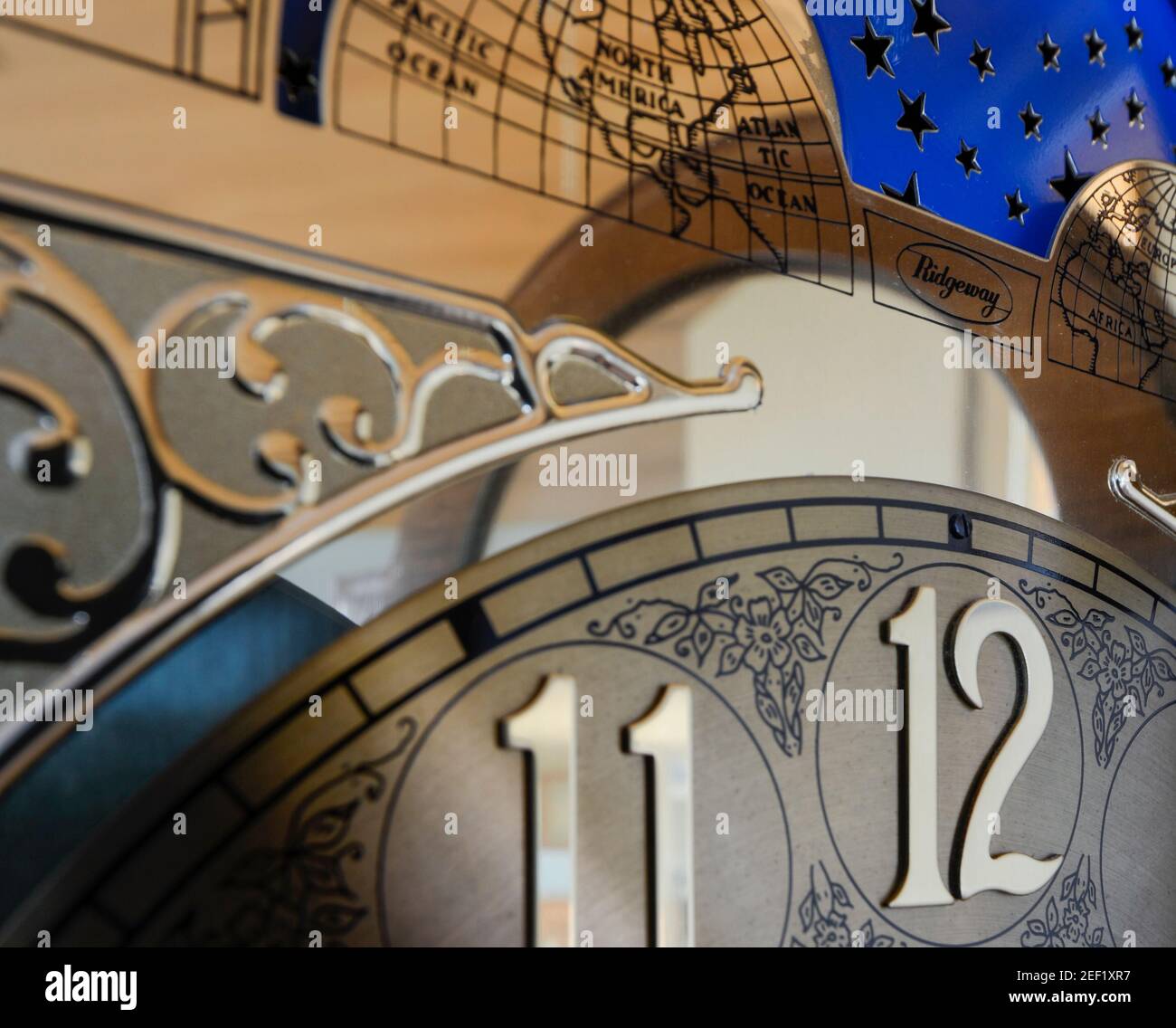 Close up of a grandfather clock Stock Photo