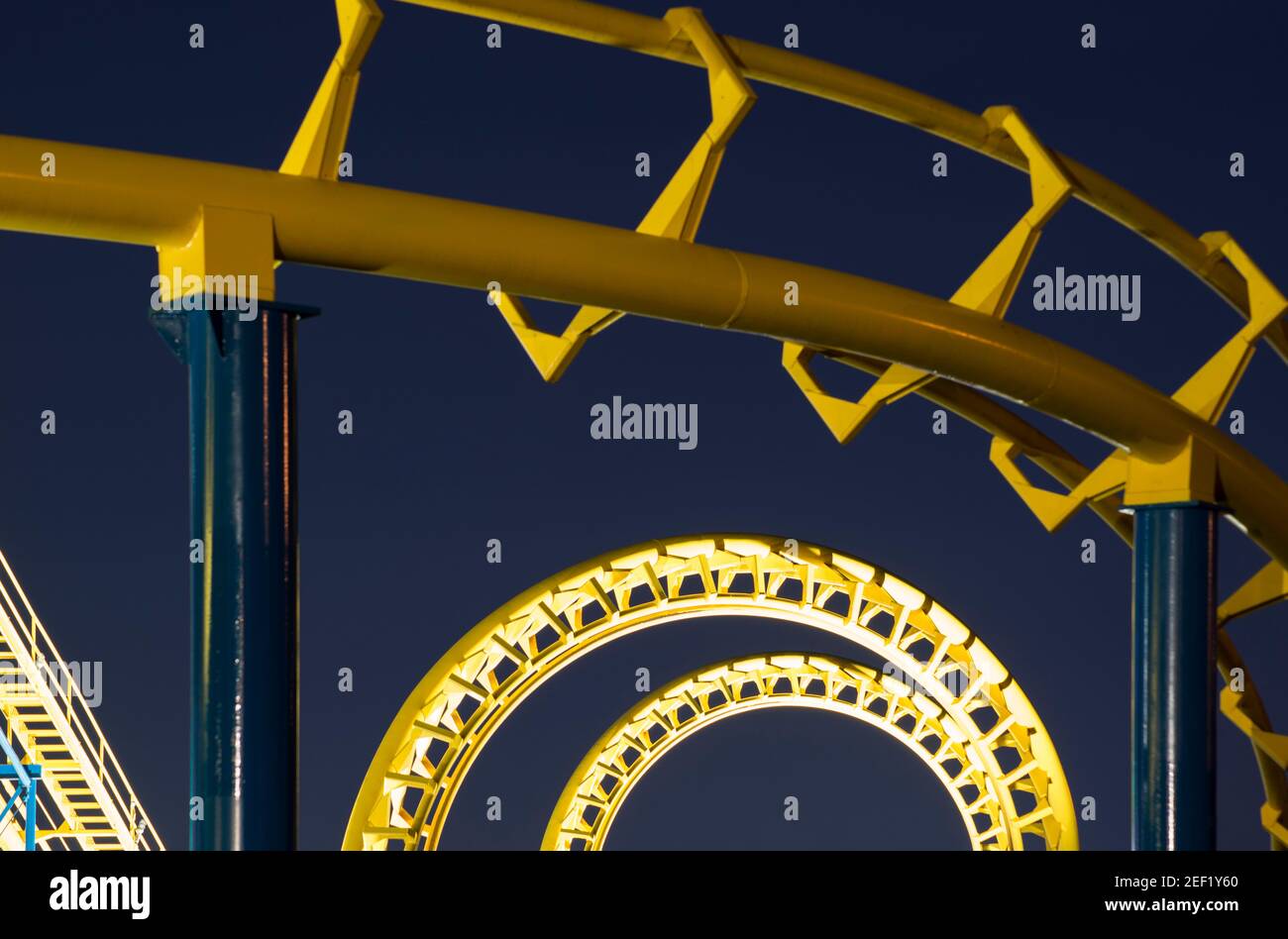 Abstract of roller coaster at Wild Waves Theme Park in Federal Way, WA ...