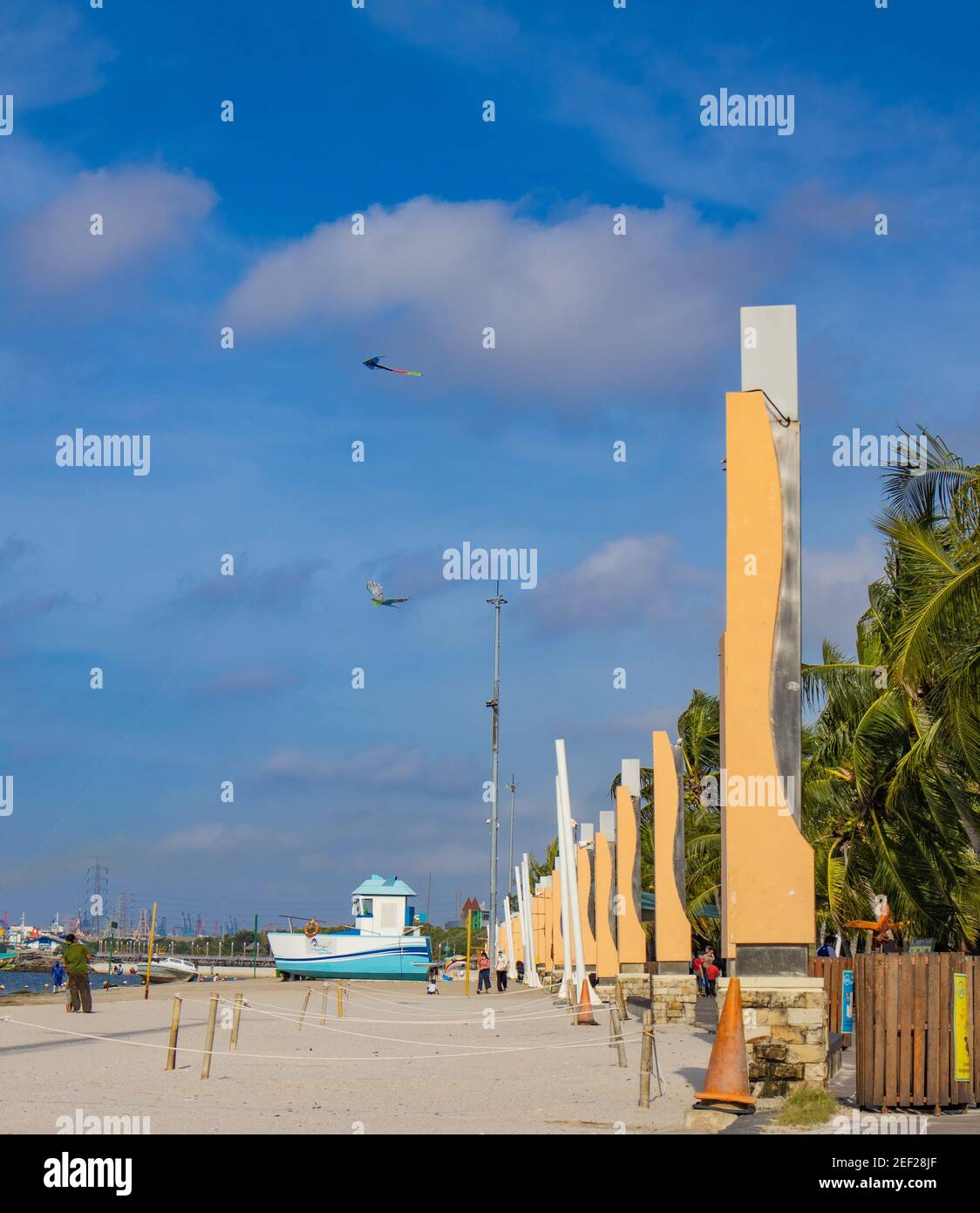 Ancol Carnival Beach in Jakarta, Indonesia Stock Photo