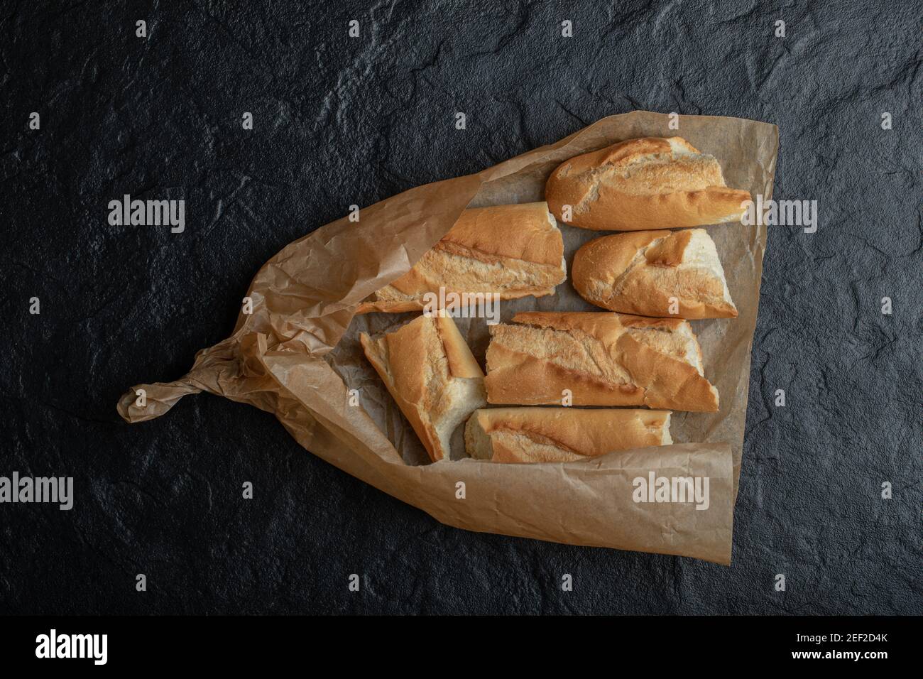 Top view baked bread paper hi-res stock photography and images - Alamy