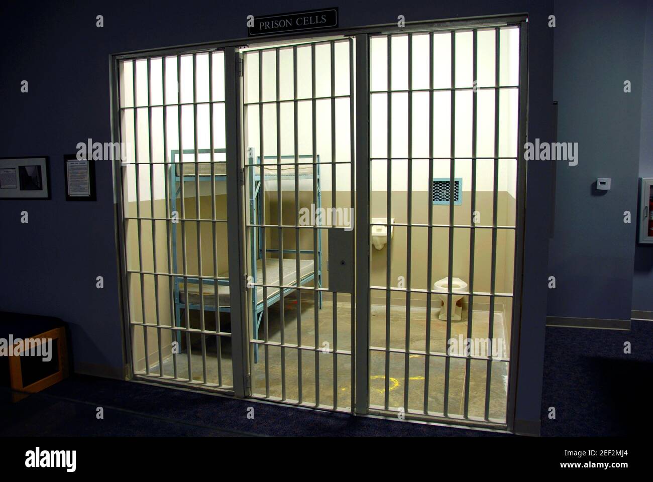 Jail cell at American Police Hall of Fame Titusville Florida FL Stock Photo