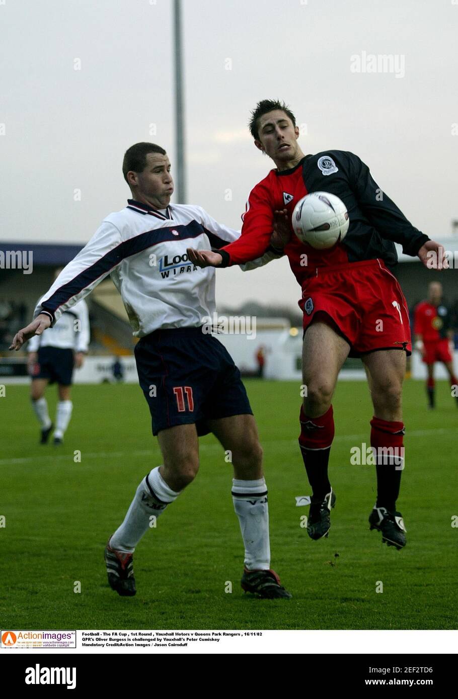 Football The Fa Cup 1st Round Vauxhall Motors V Queens Park Rangers 16 11 02 Qpr S Oliver Burgess Is Challenged By Vauxhall S Peter Cumiskey Mandatory Credit Action Images Jason Cairnduff Stock Photo Alamy Football The Fa Cup 1st Round Vauxhall Motors V Queens Park Rangers 16 11 02 Qpr S Oliver Burgess Is Challenged By Vauxhall S Peter Cumiskey Mandatory Credit Action Images Jason Cairnduff Stock Photo Alamy