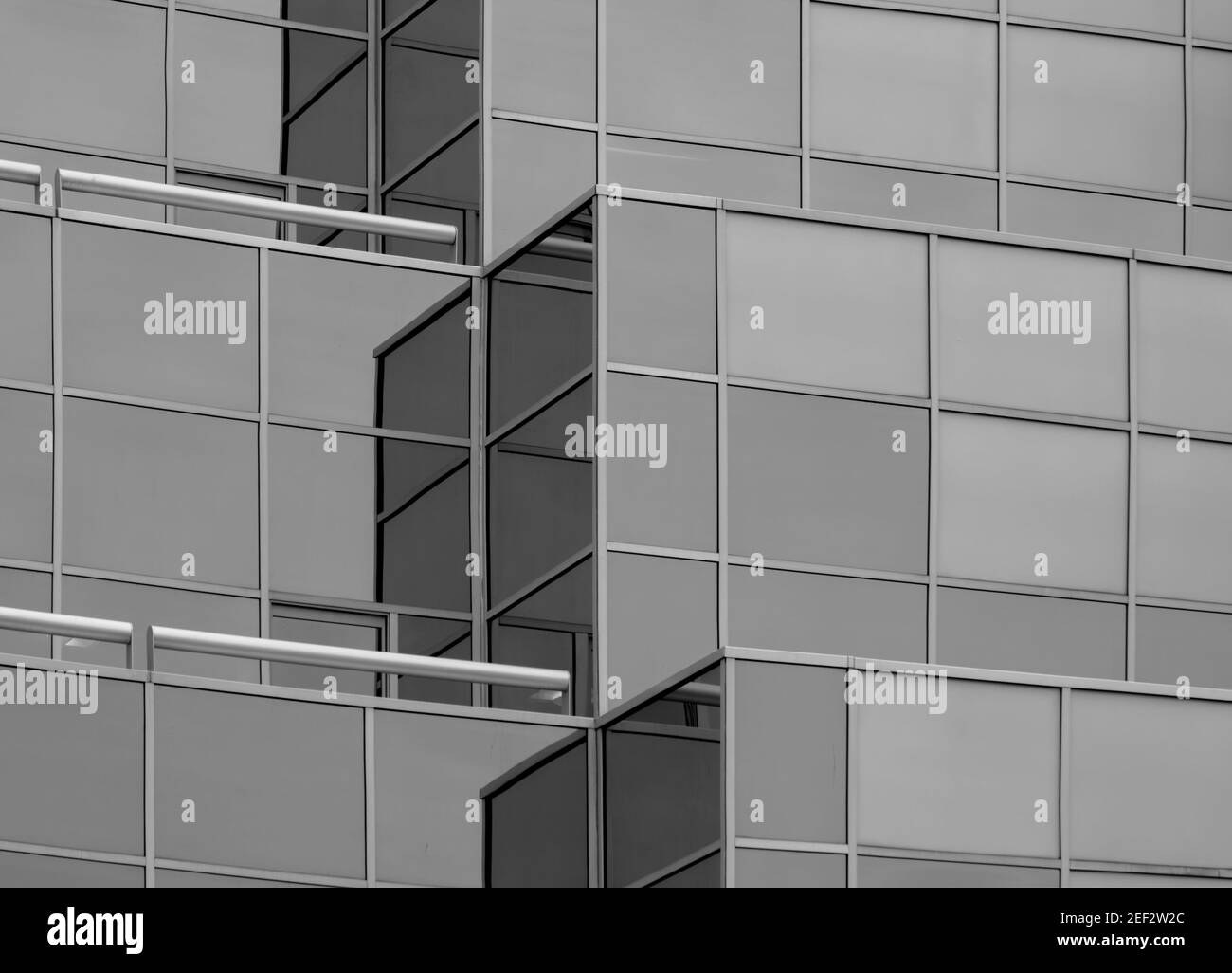 Abstract detail of downtown commercial building in Tacoma, WA. Stock Photo