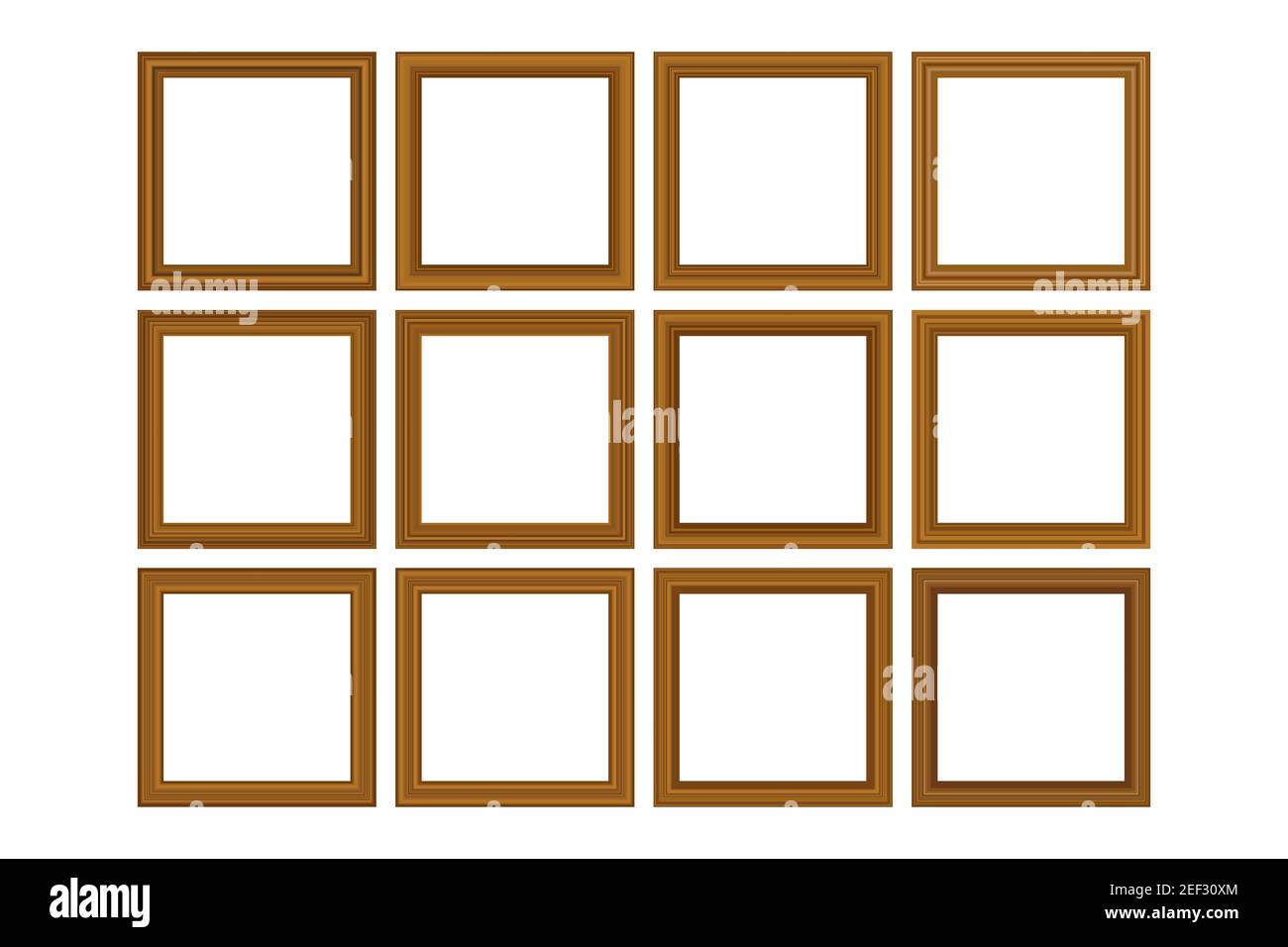 Big set of squared vintage wooden frame for your design. Vintage cover ...