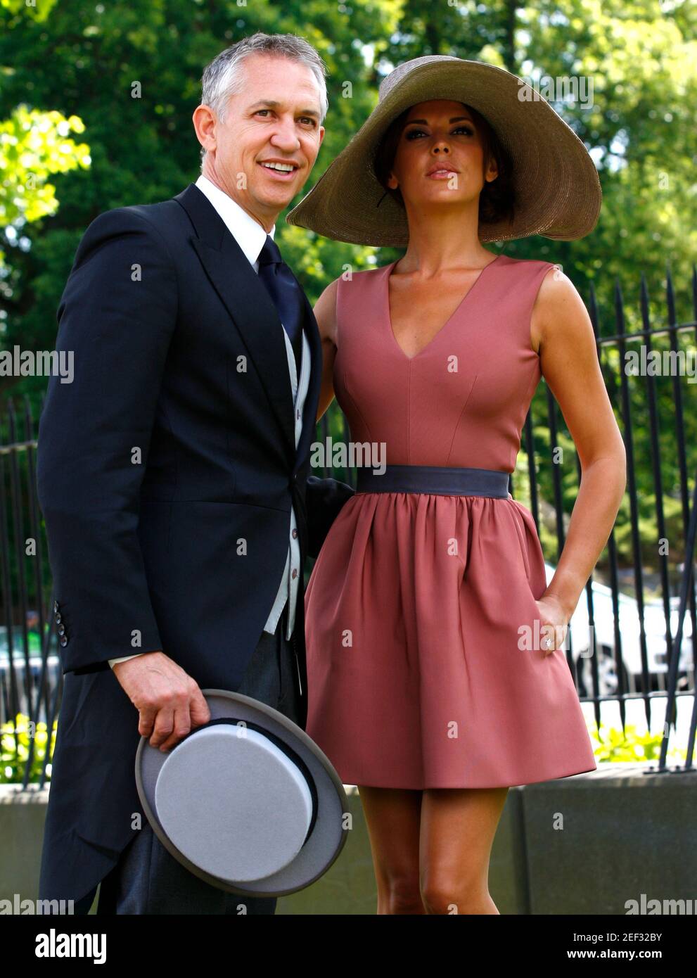 Horse Racing - Royal Ascot  - Ascot Racecourse - 14/6/11  Ex footballer and tv presenter Gary Lineker and his wife Danielle Bux at Ascot  Mandatory Credit: Action Images / Paul Harding Stock Photo