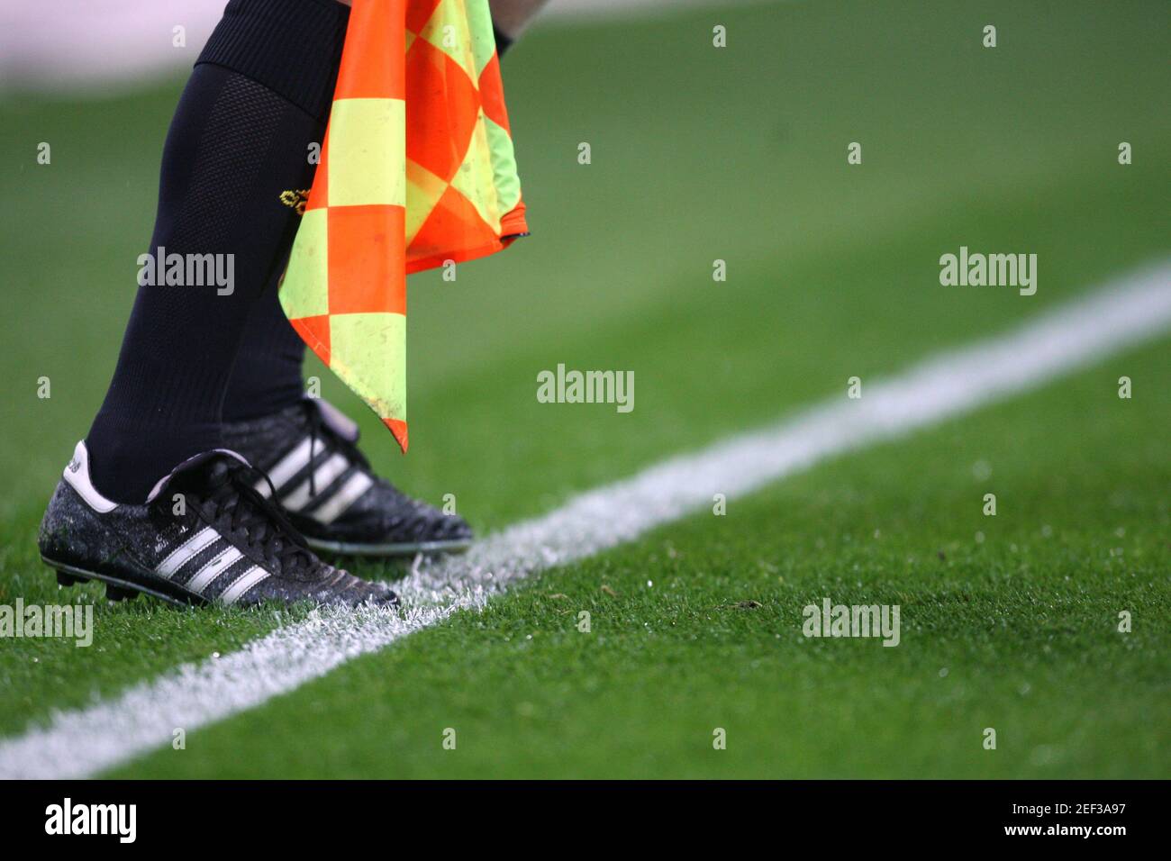 Football - England v France - International Friendly - Wembley Stadium,  London, England - 17/11/10 Assistant Referee / Flag / Football Boots /  Adidas Mandatory Credit: Action Images / Carl Recine Stock Photo - Alamy