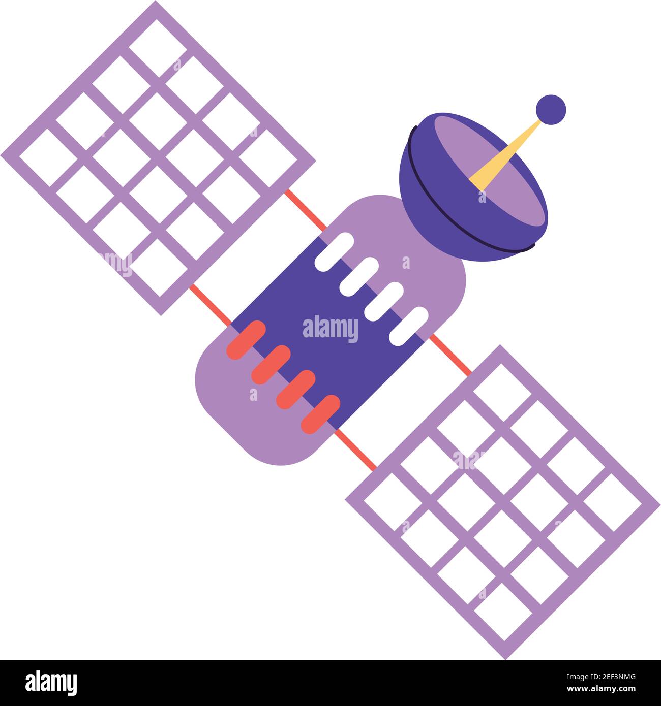 satellite artificial space isolated icon vector illustration design Stock Vector