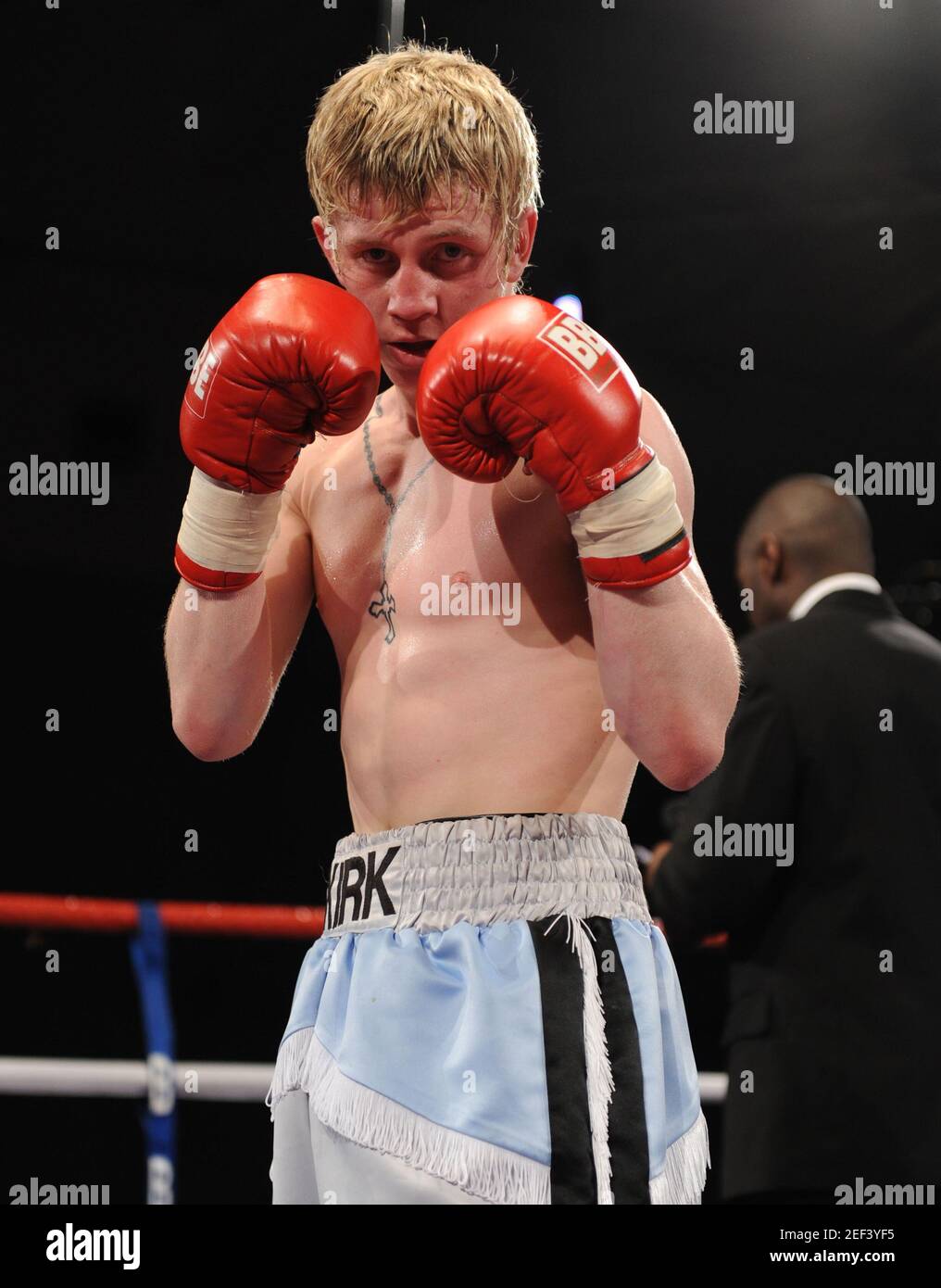 Boxing - Kirk Goodings v Pavels Senkovs - Lightweight Fight - Leigh Indoor Sports Village - 19/3/10  Kirk Goodings celebrates victory  Mandatory Credit: Action Images / Alex Morton Stock Photo