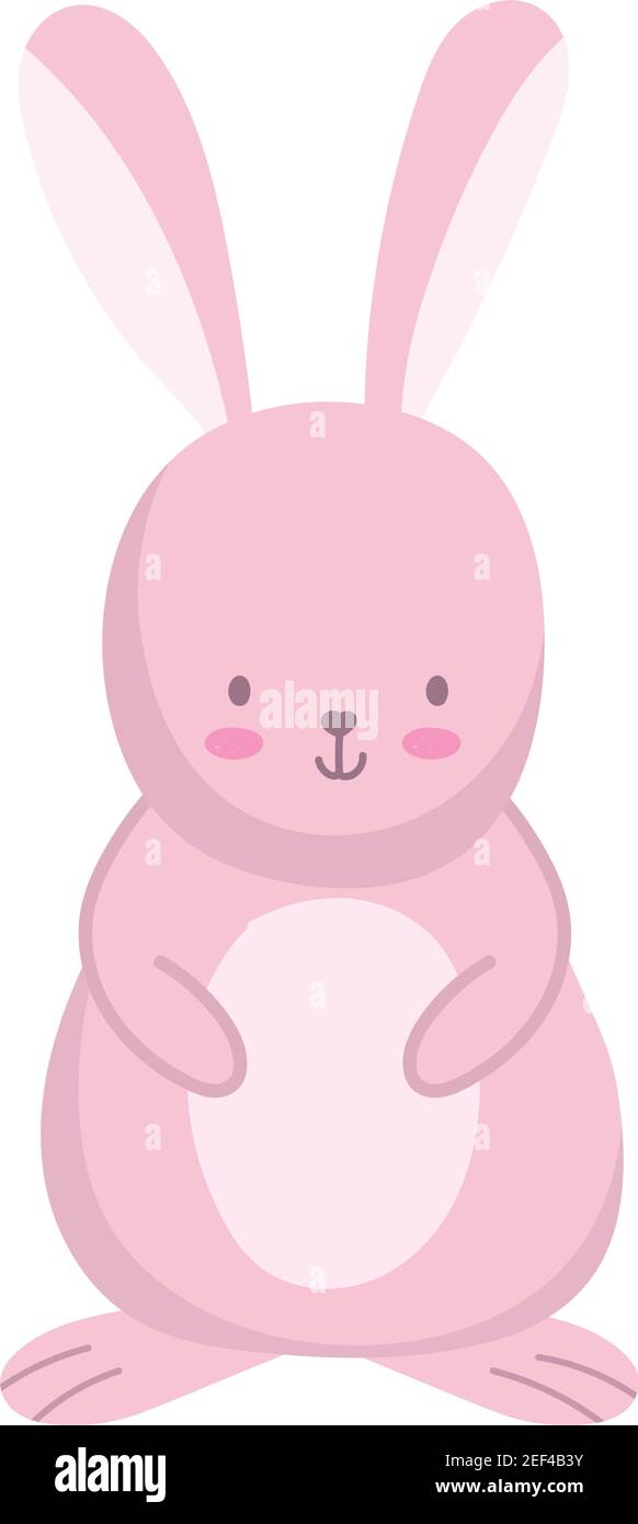 cute rabbit cartoon animal vector illustration isolated style Stock ...