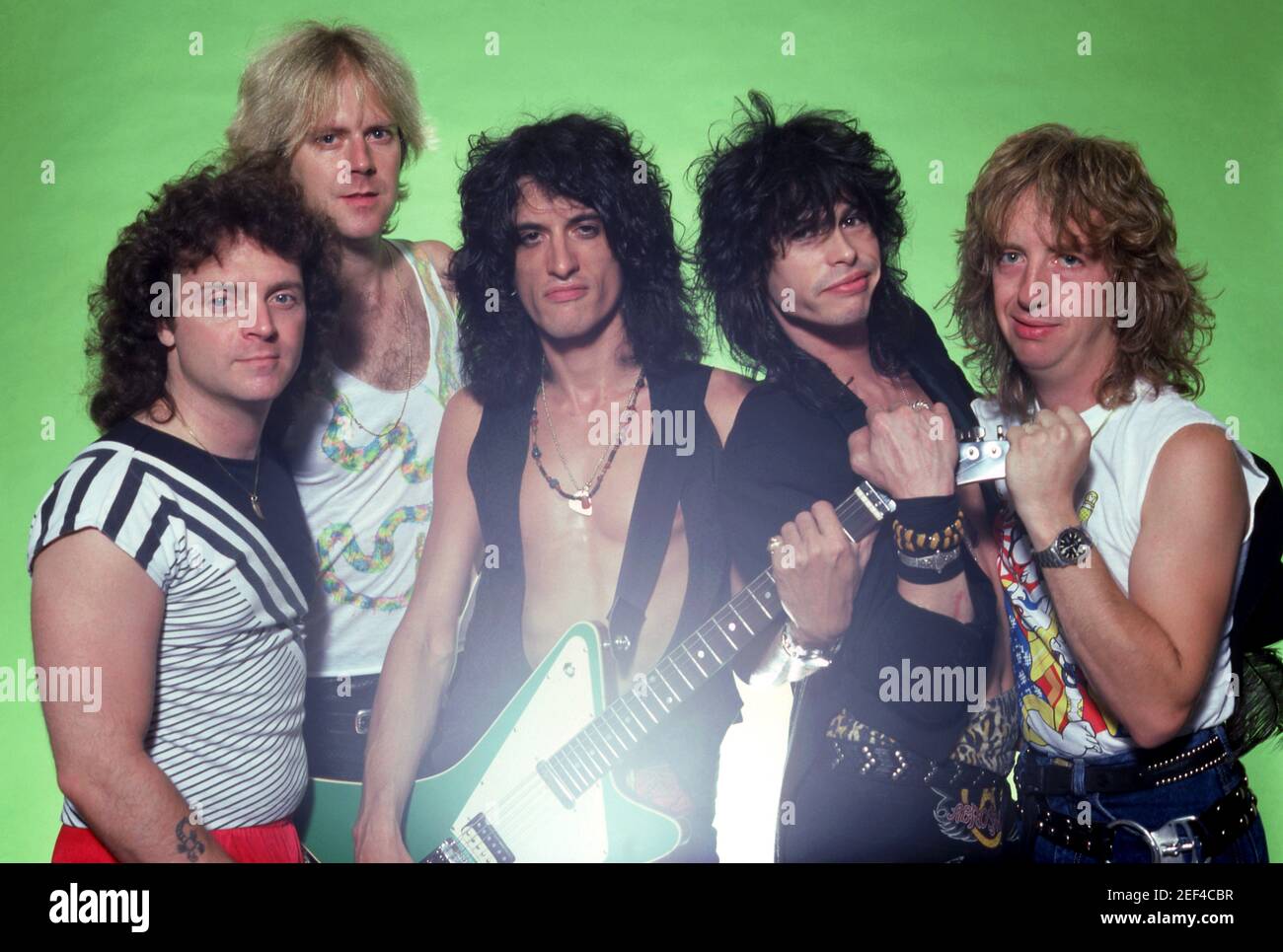 CLARKSTON, MI - JULY 11: (L-R) Drummer Joey Kramer, guitarist Brad ...