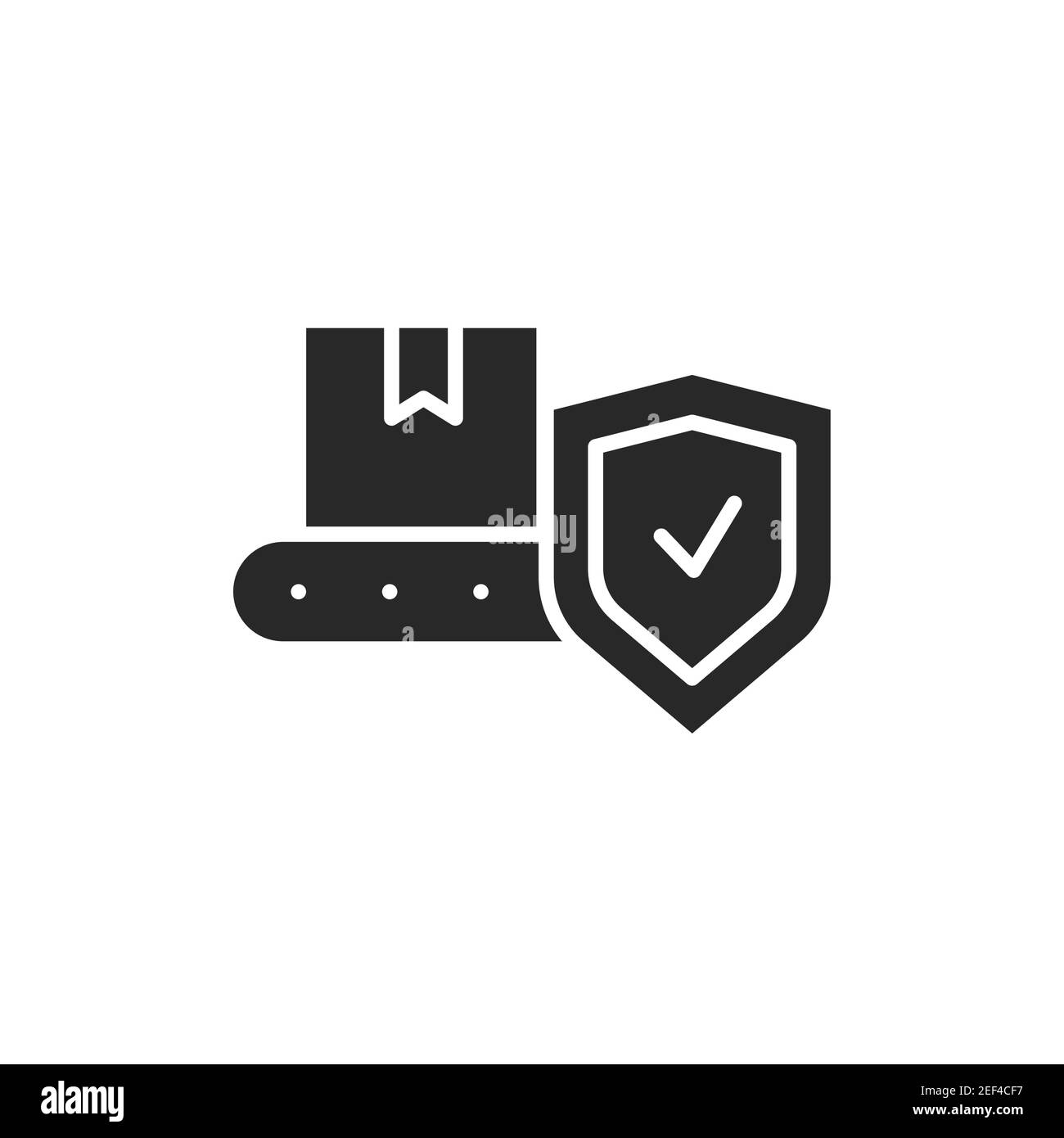 Production insurance color line icon. Isolated vector element. Outline ...