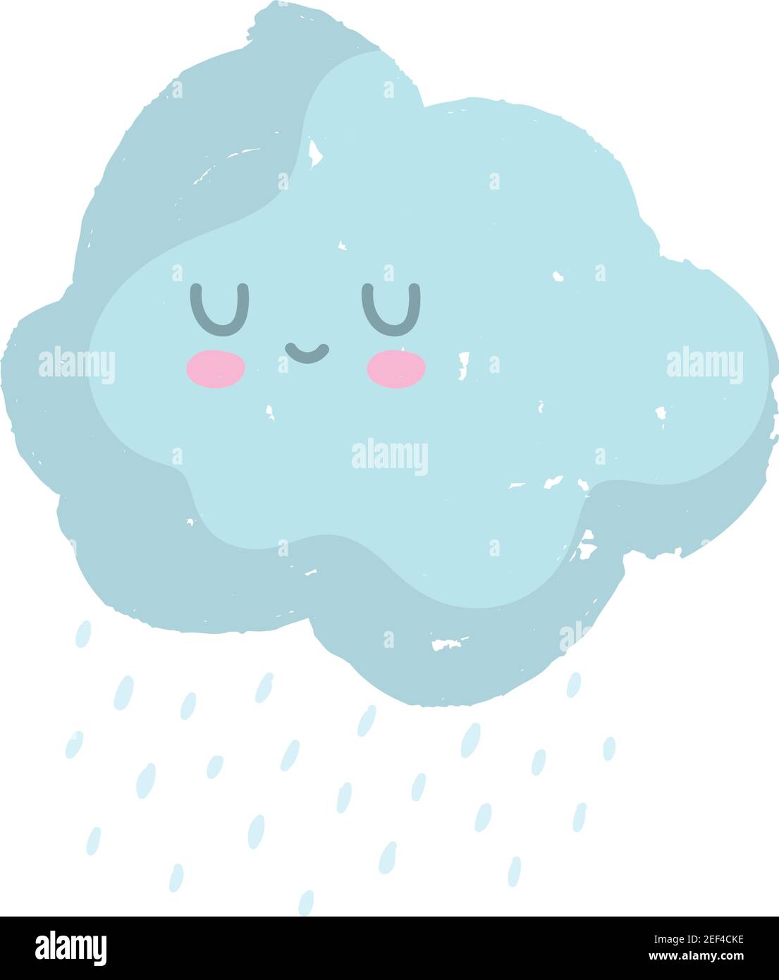 cartoon cute cloud adorable vector illustration isolated white