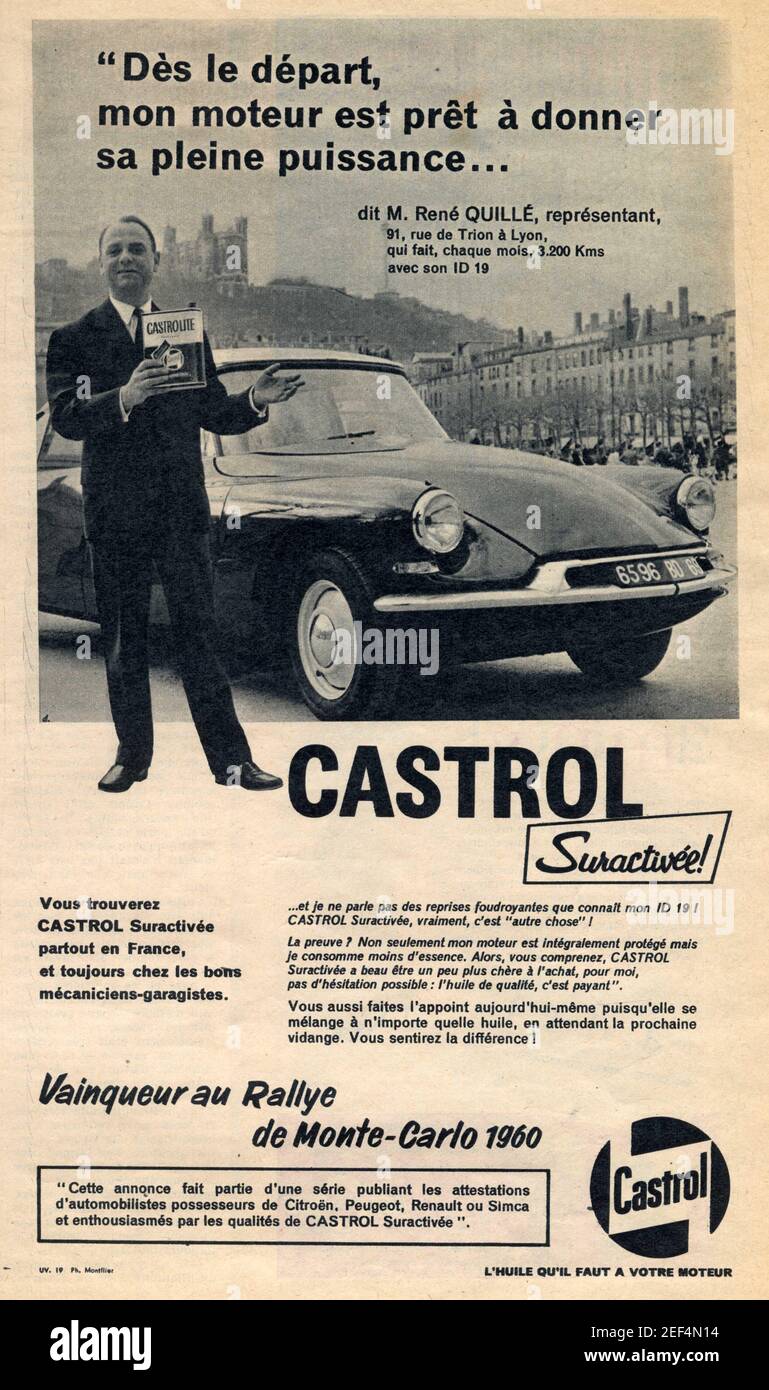 Livret Annuel Castrol 1960 – Réalisations – Très Bon état – Transport