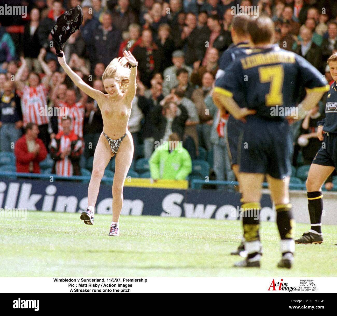 Wimbledon v Sunderland - FA Premier League Mandatory Credit: Action Images Streaker...