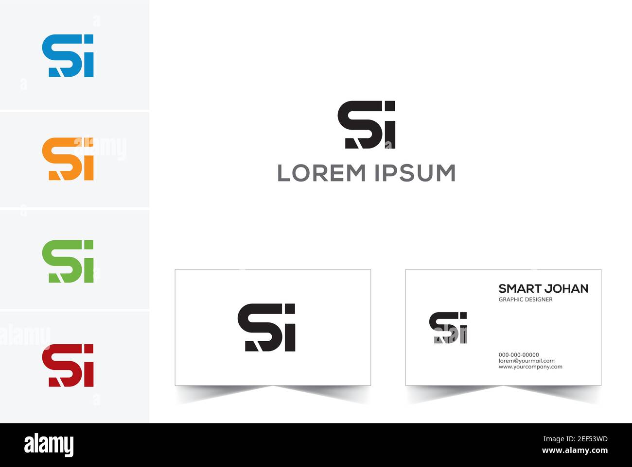Si logo and icon Stock Vector