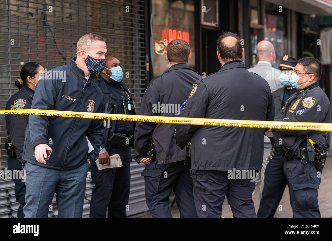 New York City, United States. 16th Feb, 2021. NYC Police investigate ...