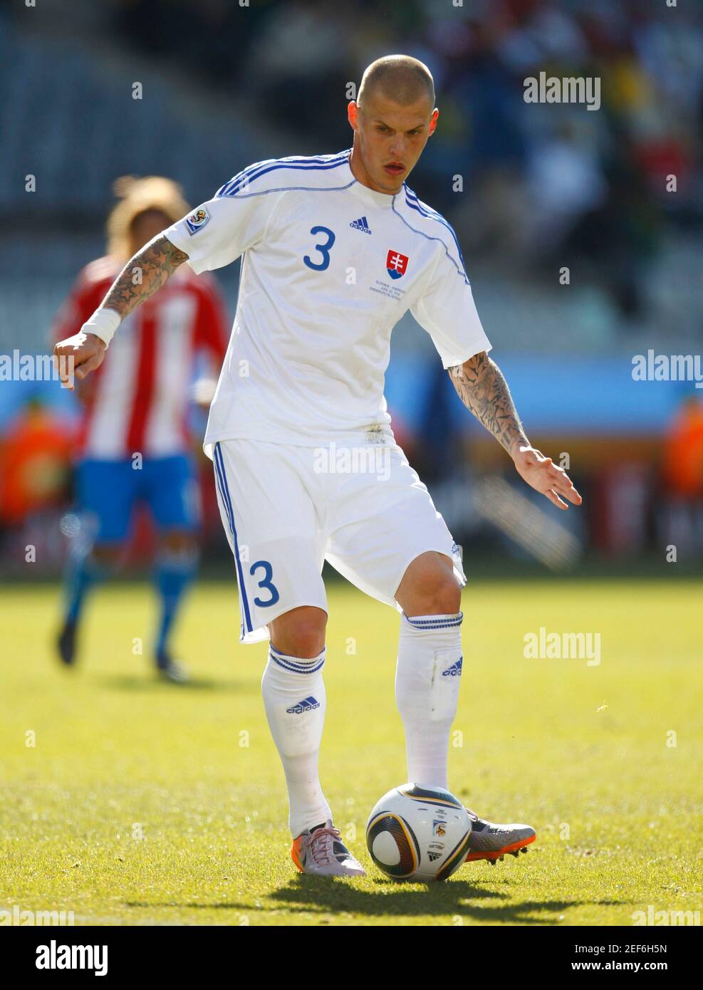 Football - Slovakia v Paraguay - FIFA World Cup South Africa 2010 - Group F  - Free State Stadium, Bloemfontein, South Africa - 20/6/10 Martin Skrtel -  Slovakia Mandatory Credit: Action Images / John Sibley Stock Photo - Alamy