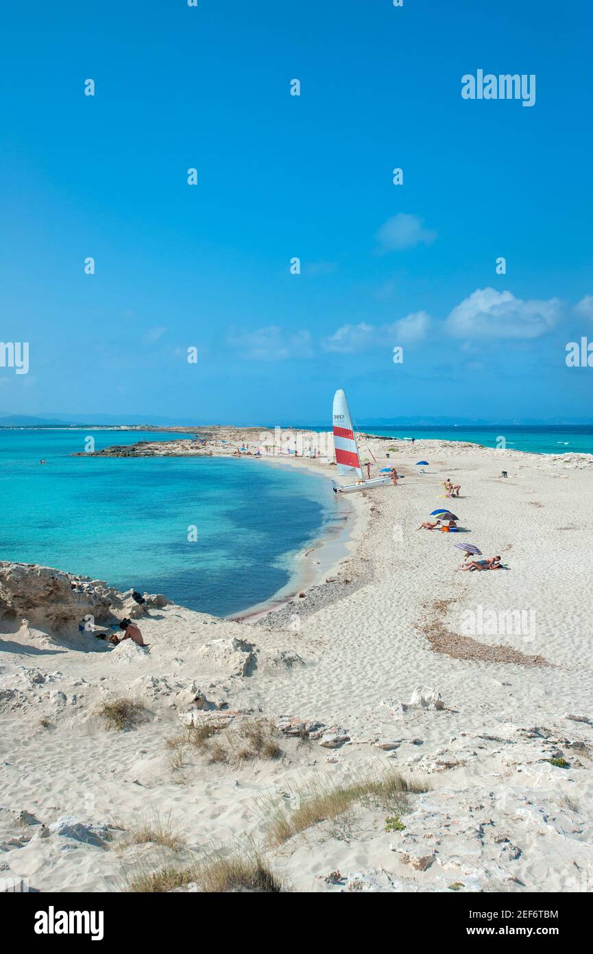 Playa de ses illetes, Formentera, Balearics, Spain Stock Photo