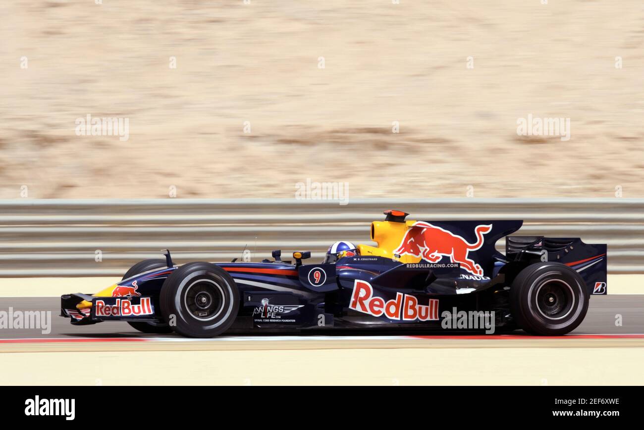 Formula One - F1 - Bahrain Grand Prix 2008 - Sakhir - Bahrain - 4/4/08  David Coulthard - Red Bull Racing Mandatory Credit: Action Images / Crispin  Thruston Stock Photo - Alamy