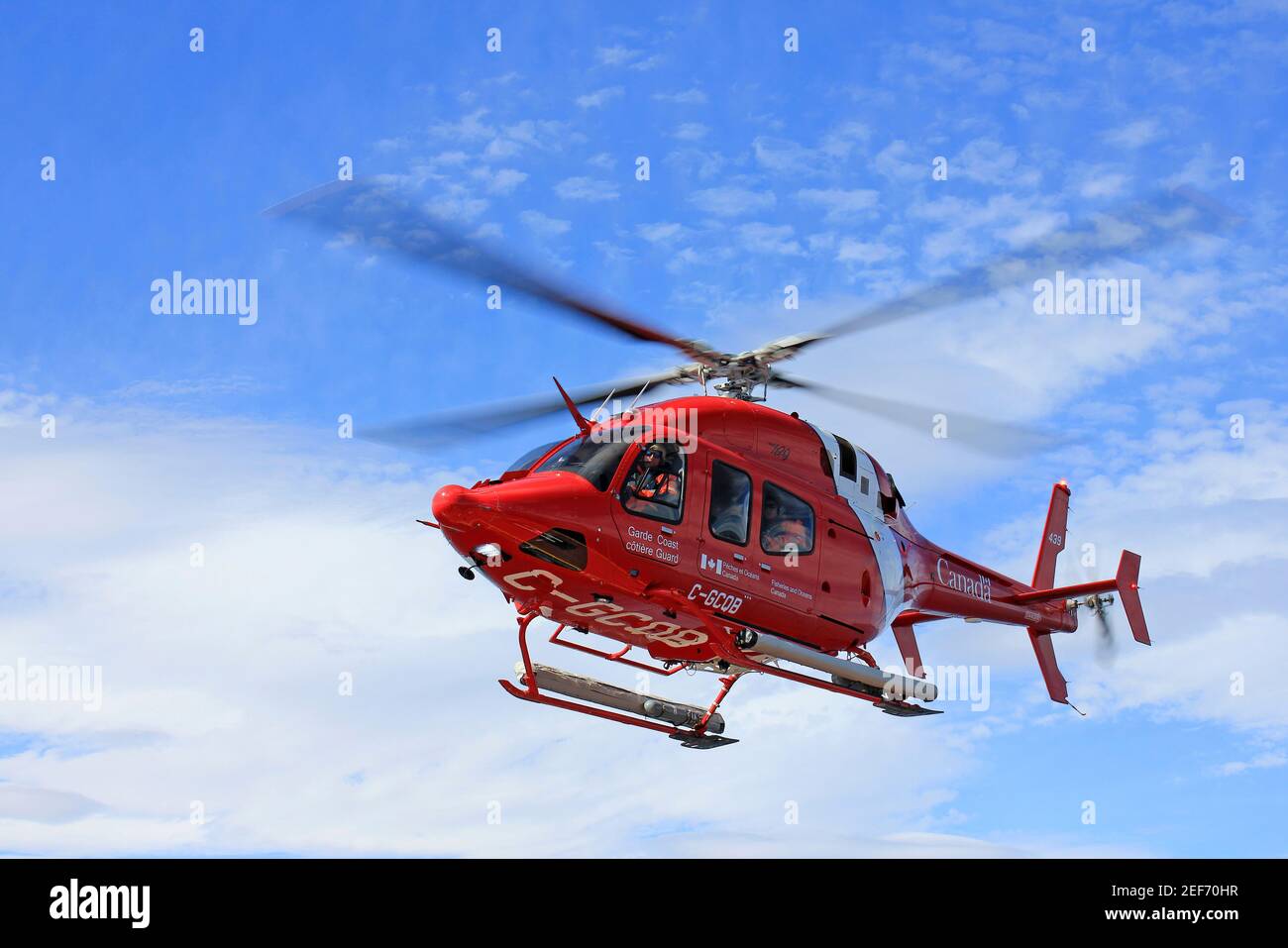 Canadian Coast Guard, Bell 429 Helicopter assigned to the CCGS Amundsen Stock Photo