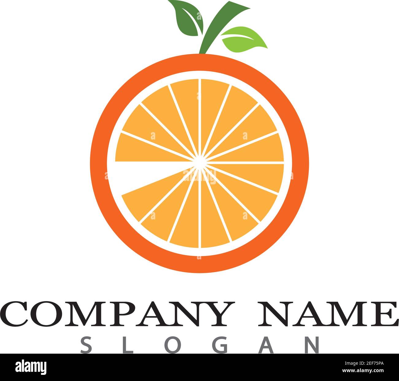 Orange logo template vector icon illustration design Stock Vector