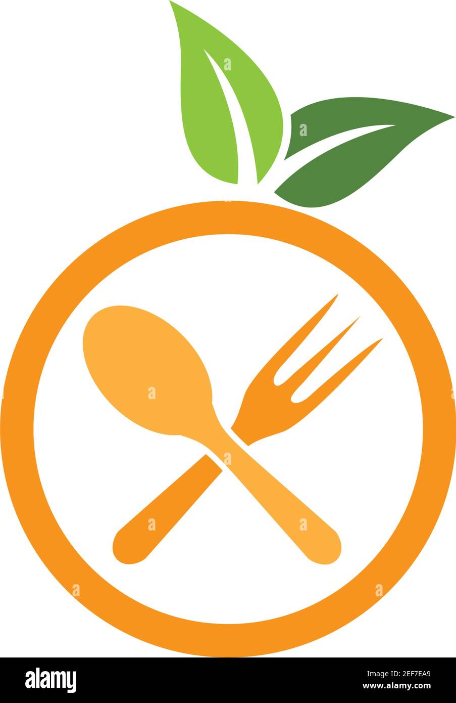 Spoon and fork logo template vector icon Stock Vector Image & Art - Alamy
